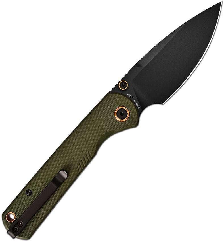 CJRB Latitude Green G10 Top Linerlock Folding Knife