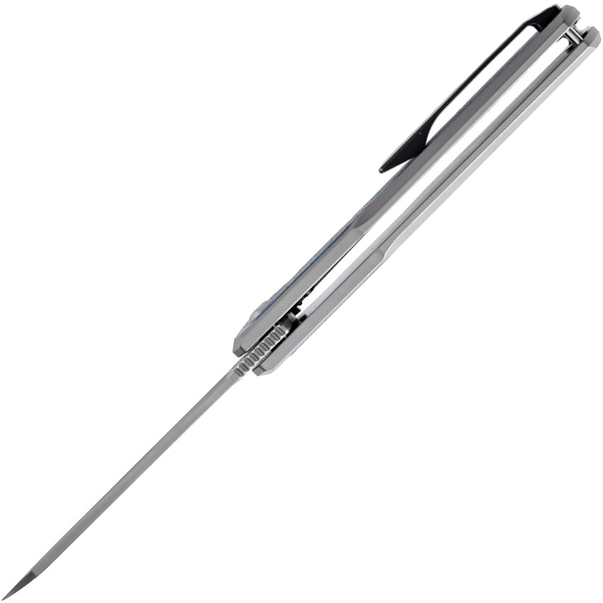 Kansept Arcus Damascus Framelock Folding Knife w/ Carbon Fiber Inlay