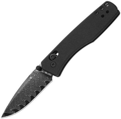 Kizer Aegis Clutch Lock Folding Knife - Black Damascus Clip & Carry