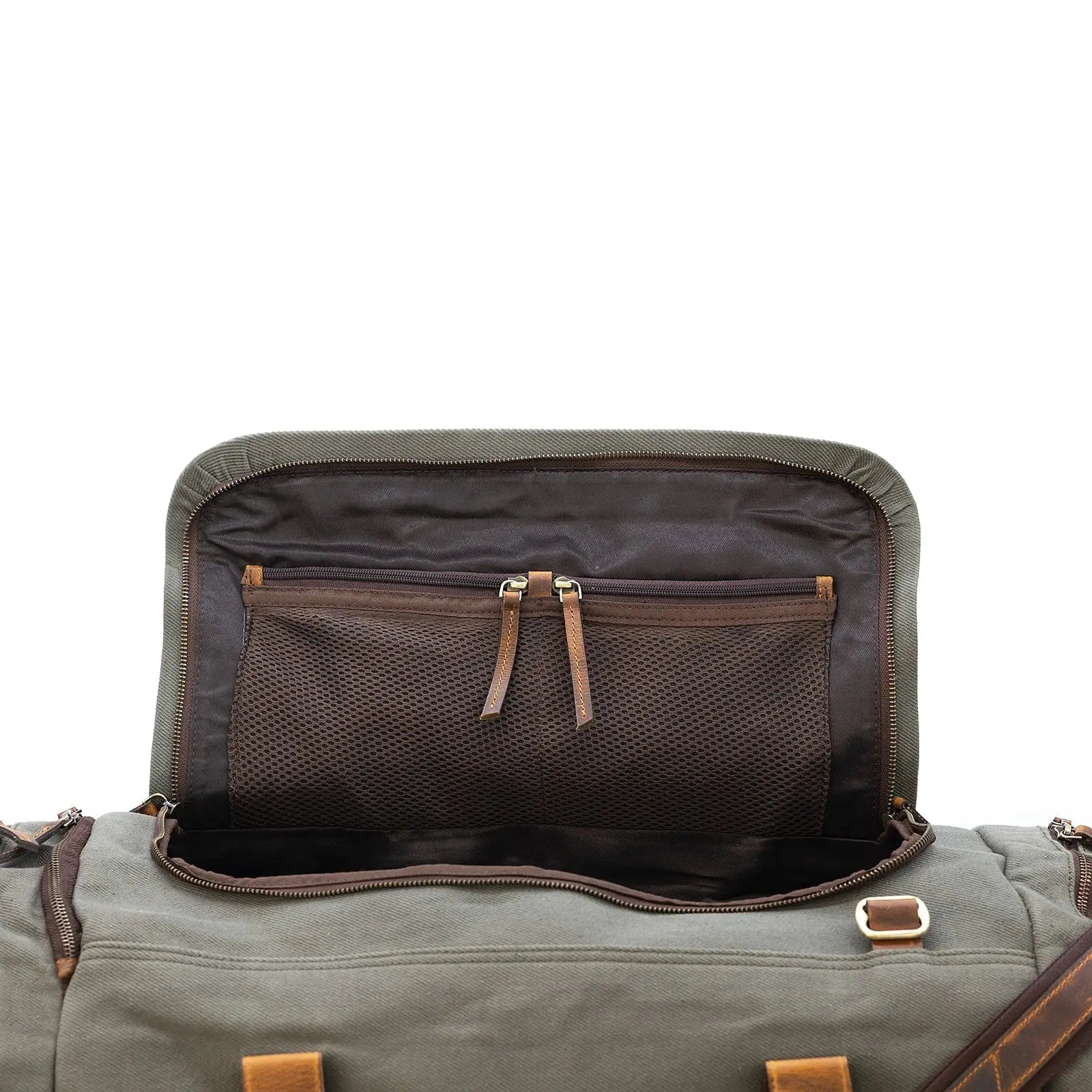 55L Nomad Canvas Duffel Kodiak Leather