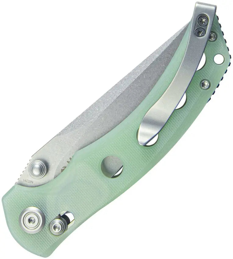 Kubey Hound Crossbar Lock Jade G10 Folding Knife Kubey