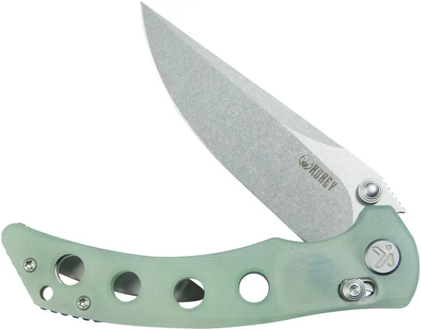 Kubey Hound Crossbar Lock Jade G10 Folding Knife Kubey
