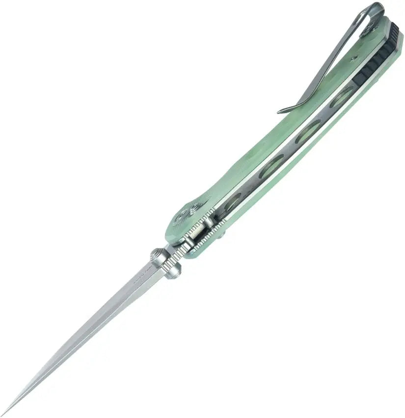 Kubey Hound Crossbar Lock Jade G10 Folding Knife Kubey
