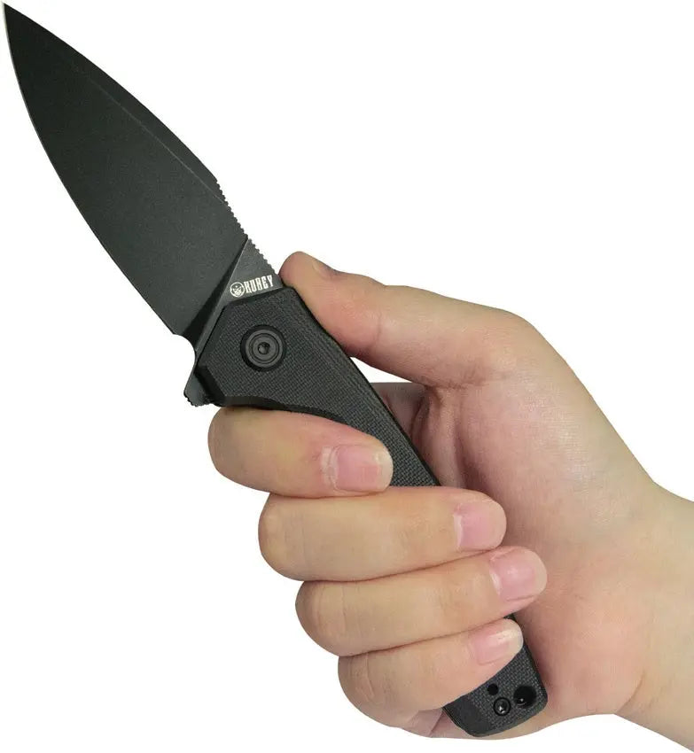 Kubey Calyce Linerlock Black G10 Folding Knife Kubey