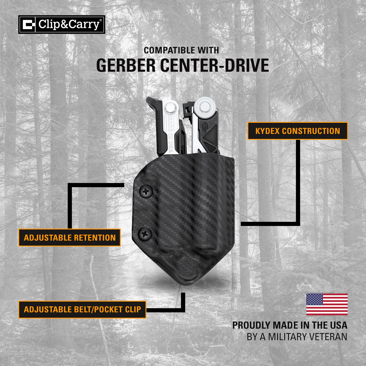 Kydex Sheath for the Gerber Center-Drive Clip & Carry