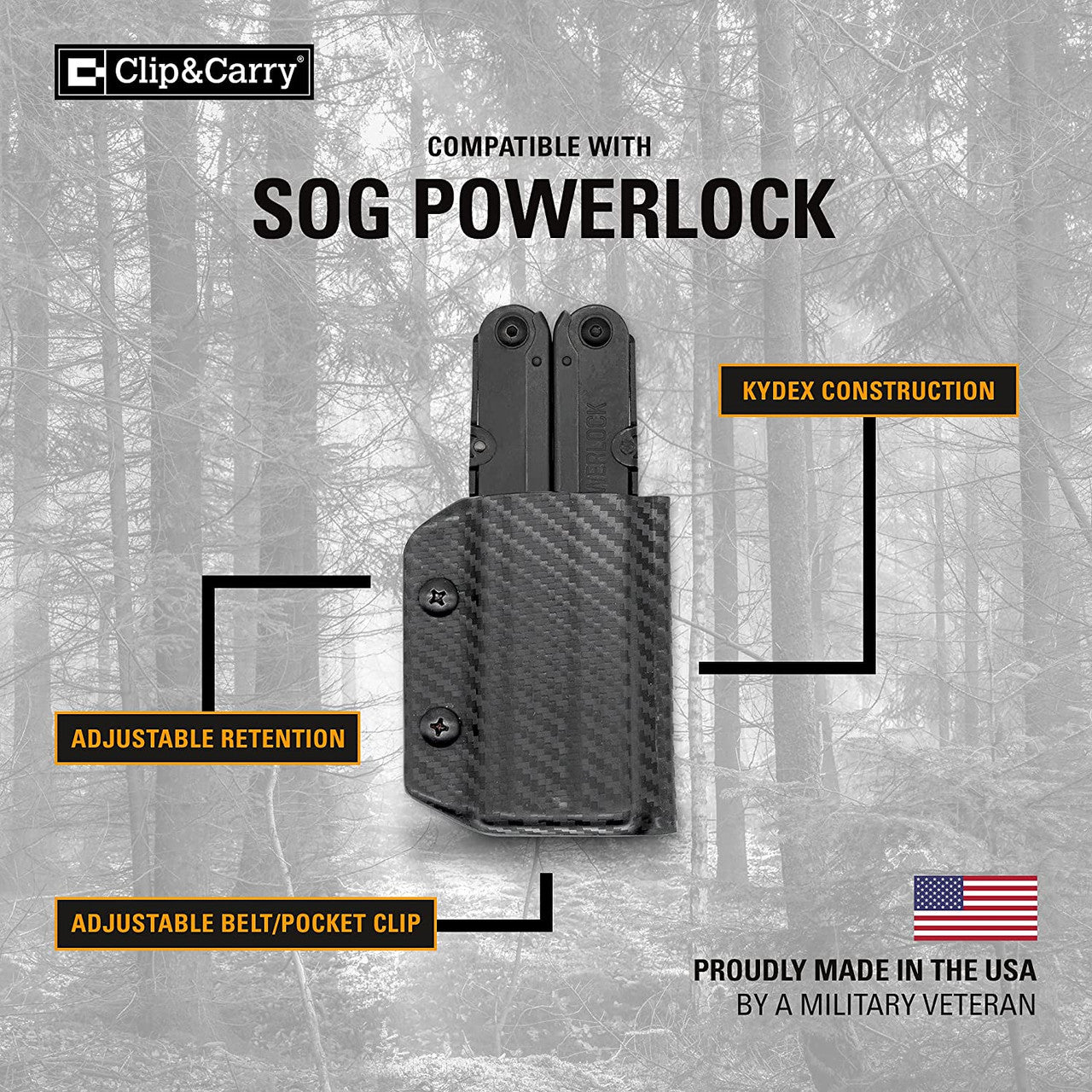 Kydex Sheath for the SOG Powerlock Clip & Carry