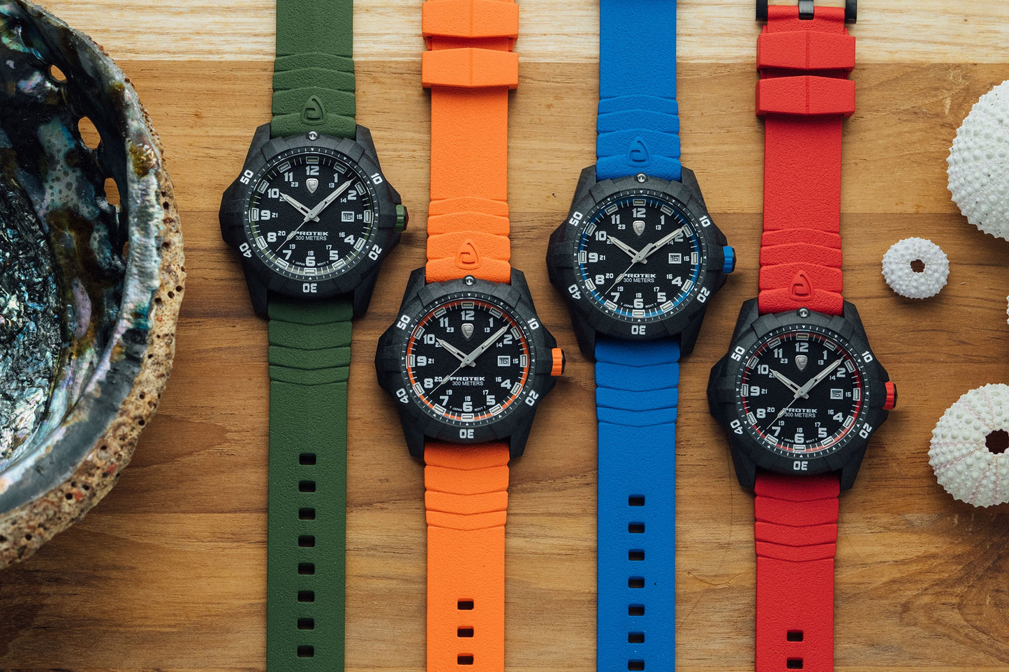 ProTek Tritium Illuminated Carbon 42MM Dive Watch PT1001