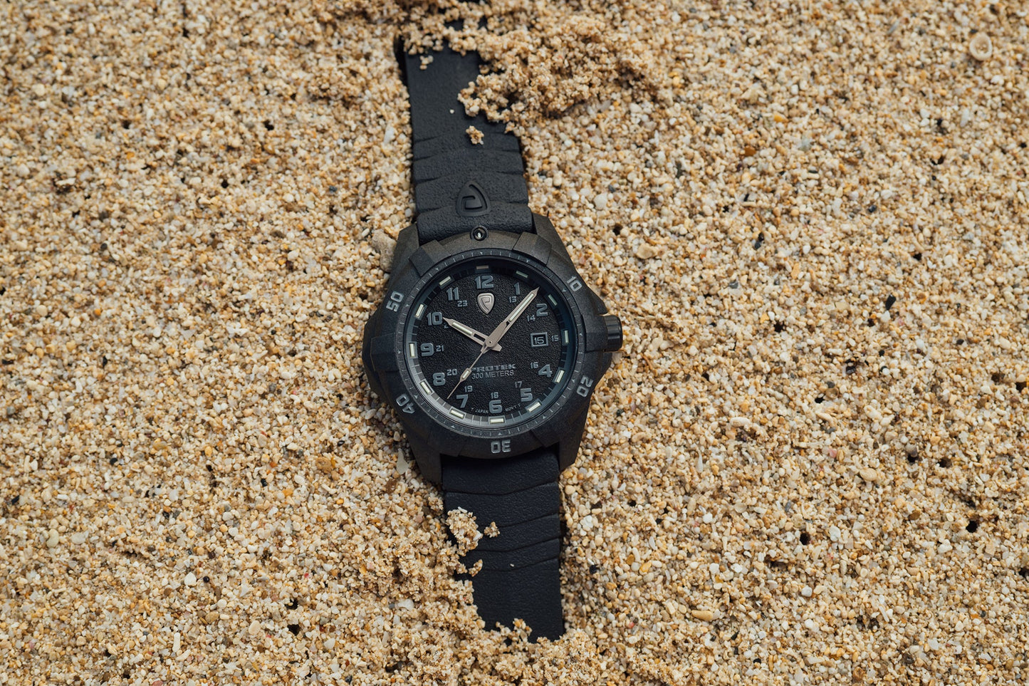 ProTek Tritium Illuminated Carbon 42MM Dive Watch PT1001