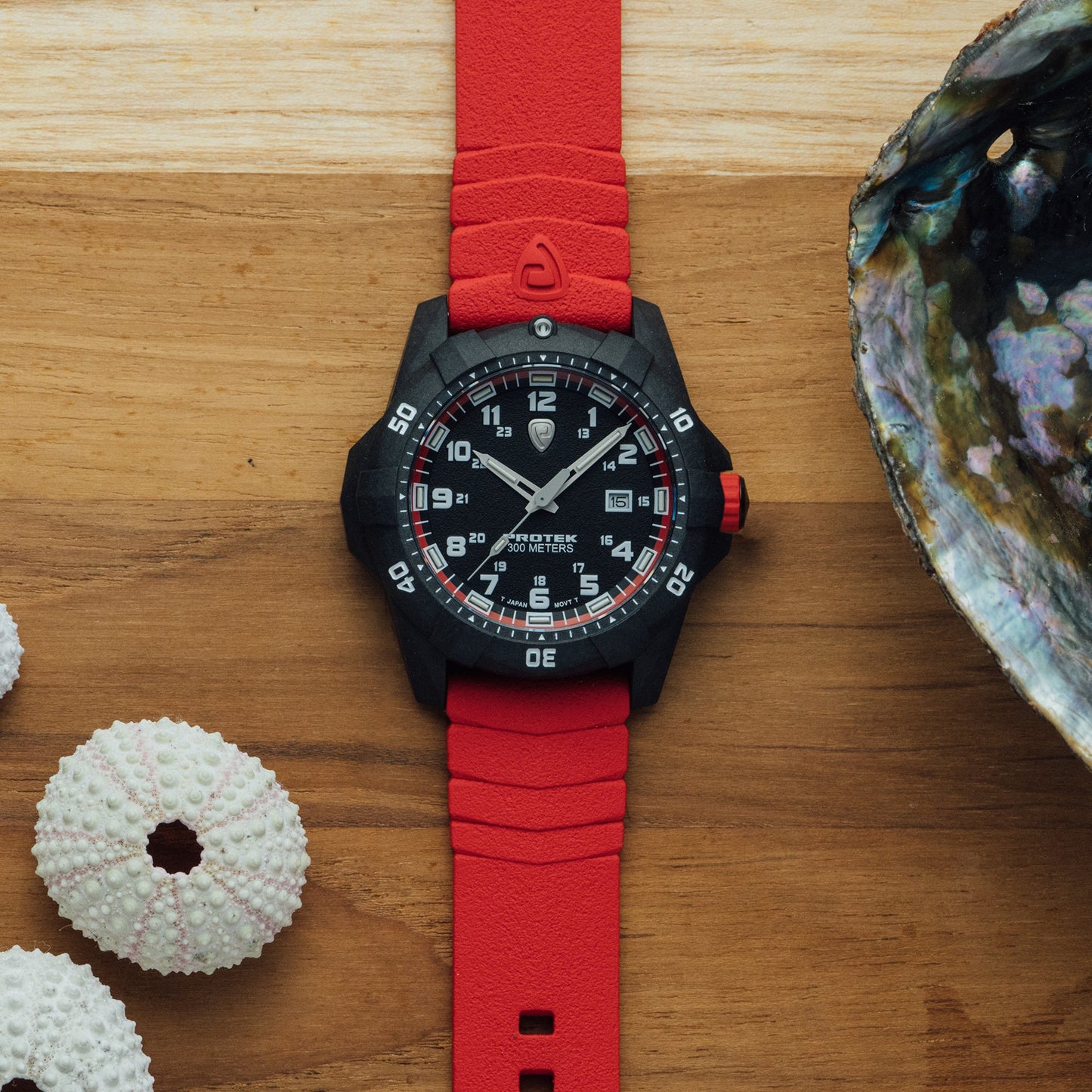 ProTek Tritium Illuminated Carbon 42MM Dive Watch PT1002R