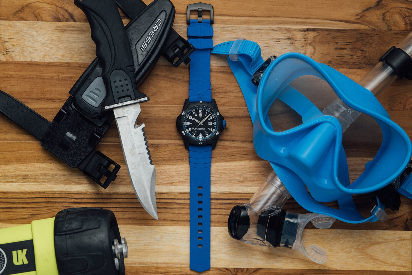 ProTek Tritium Illuminated Carbon 42MM Dive Watch PT1003B