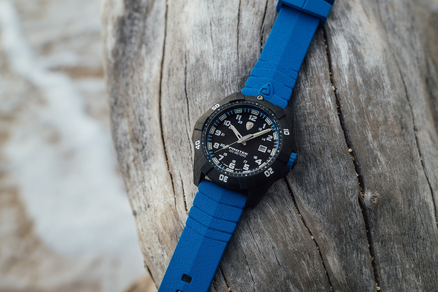 ProTek Tritium Illuminated Carbon 42MM Dive Watch PT1003B