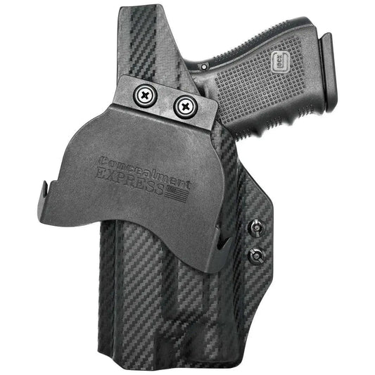 Paddle Holster fits: Glock 17 19 19X 26 31 32 33 34 45 47 49 TLR7A/TLR7X Rounded by Concealment Express