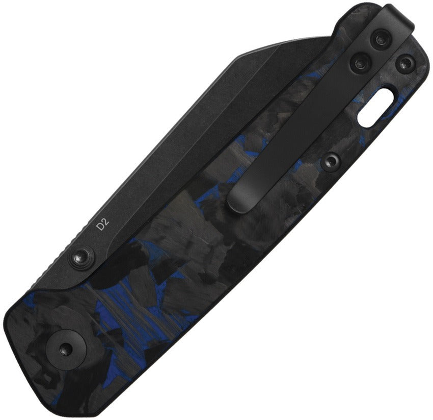 QSP Penguin V2 Blue Carbon Fiber Knife
