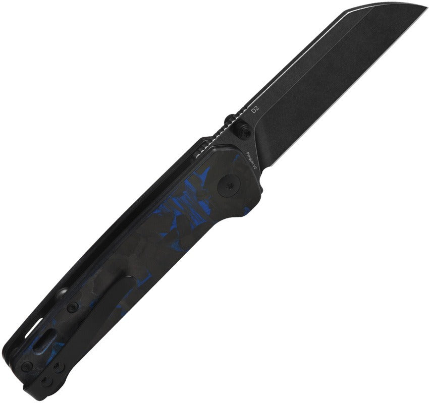 QSP Penguin V2 Blue Carbon Fiber Knife