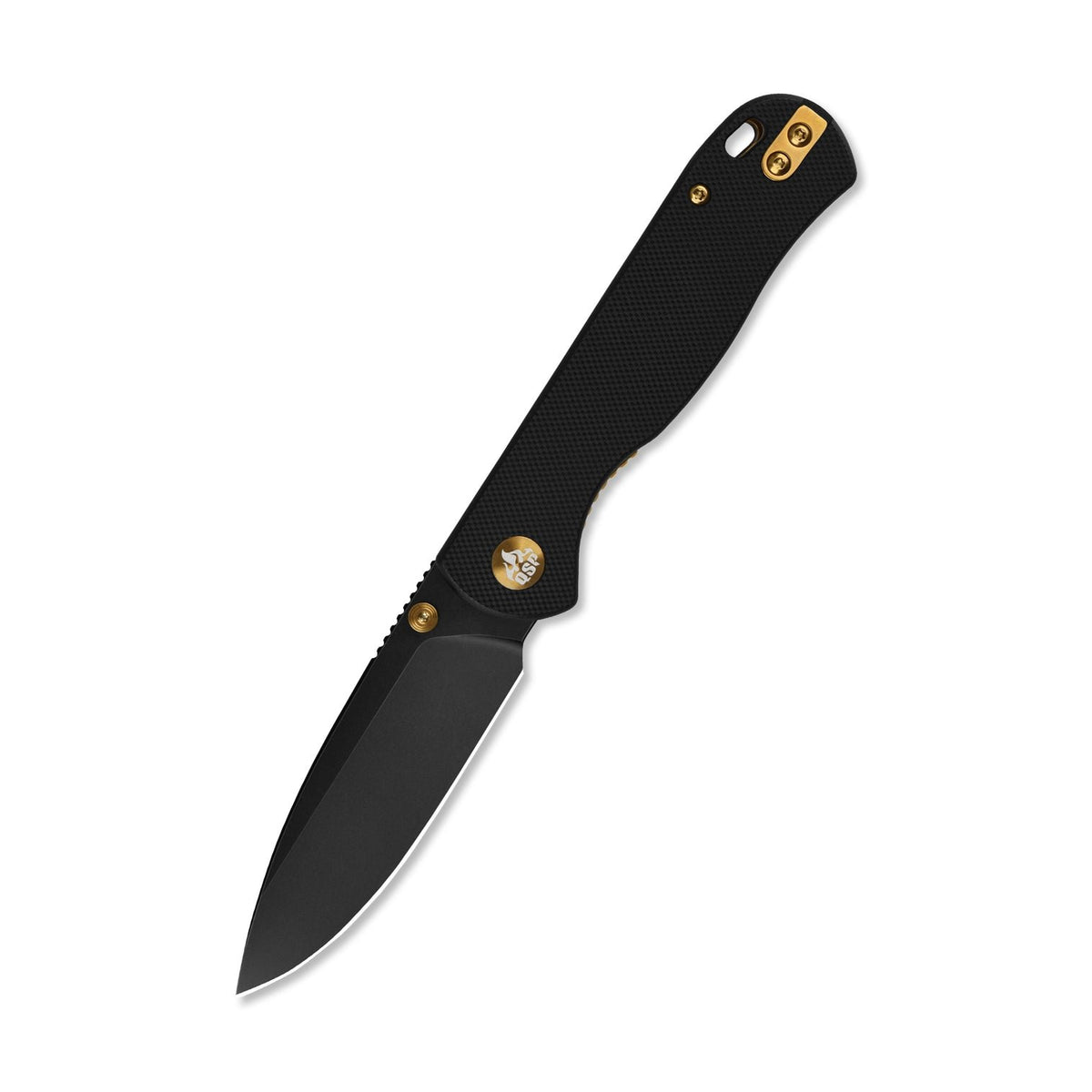 QSP Ferret Black & Gold Nitro V Liner Lock Folding Knife