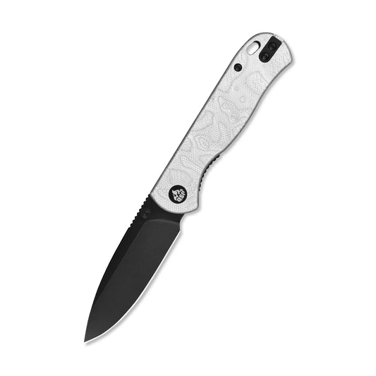 QSP Ferret Black Nitro V Aluminum Foil G10 Liner Lock Folding Knife QSP