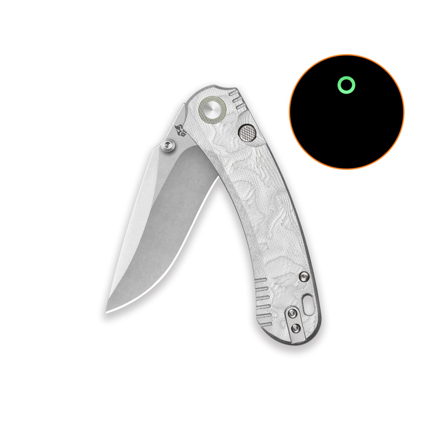 QSP Coyote Stonewash Nitro V Aluminum Foil G10 Folding Knife