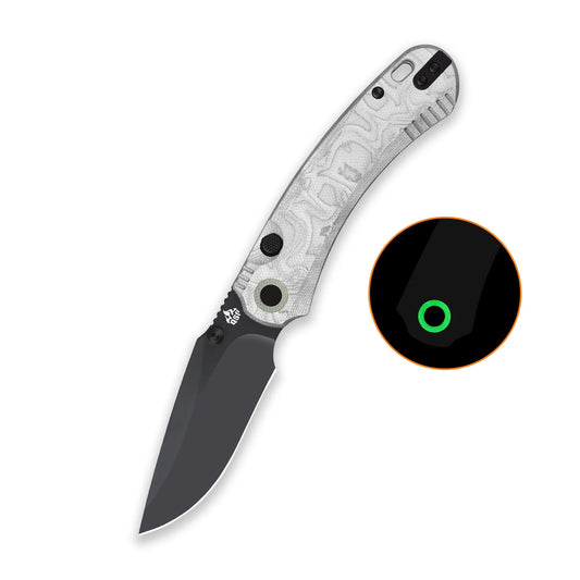 QSP Coyote Black Nitro V Aluminum Foil G10 Folding Knife QSP