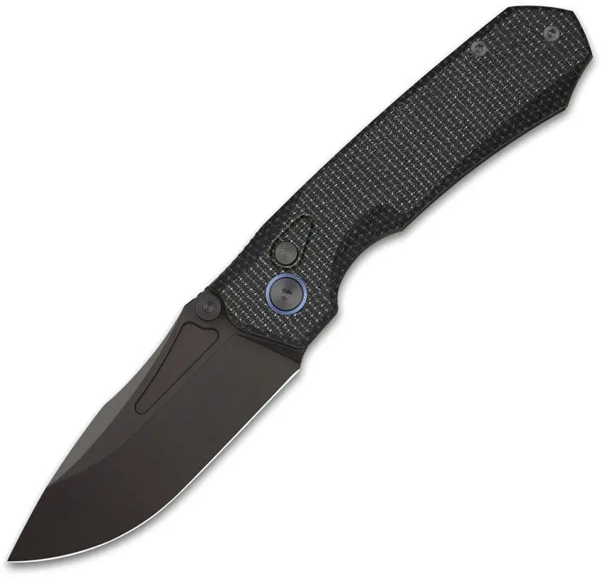 Rhino Button Lock Folding Knife Micarta