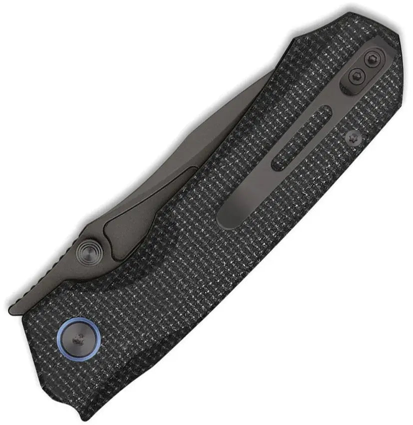 Remette Rhino Button Lock Folding Knife w/ Micarta Scales Clip & Carry