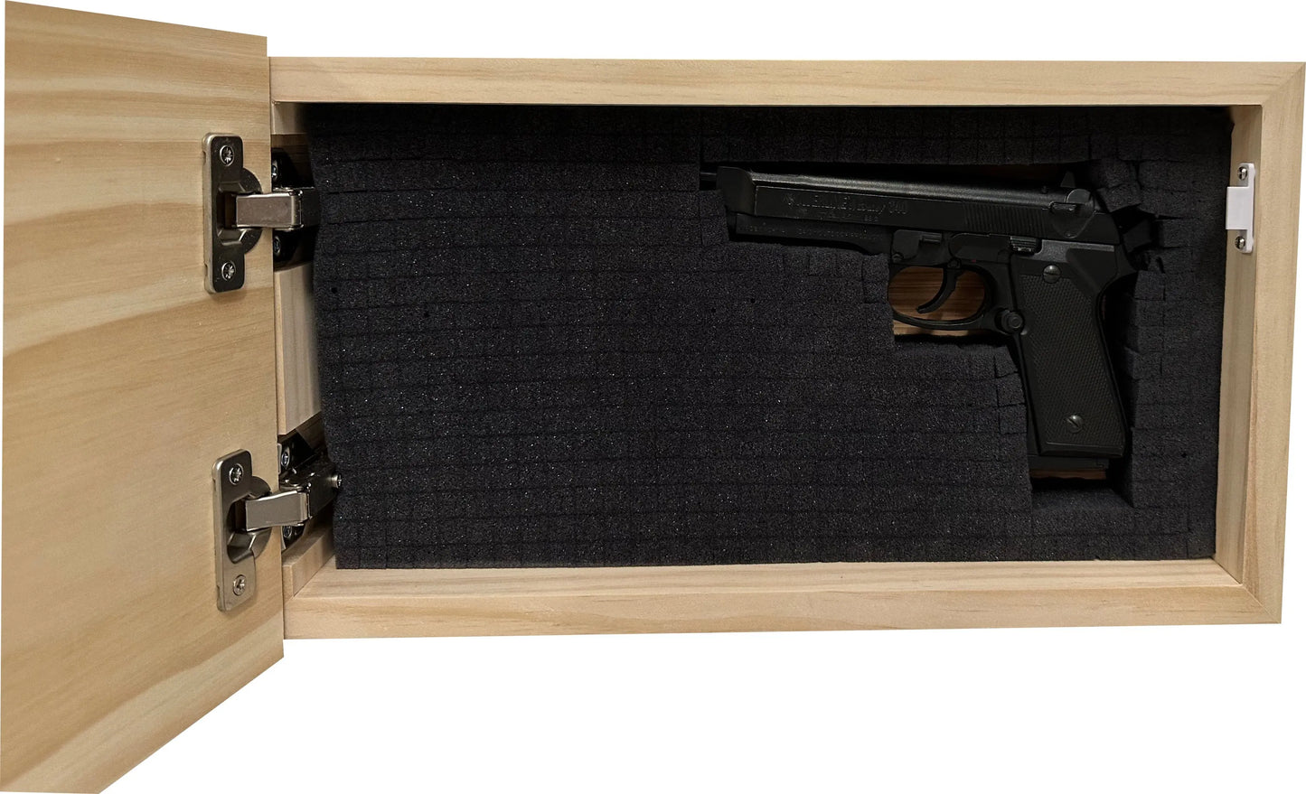 American Flag Decorative & Secure Wall-Mounted Gun Cabinet (Red & Blue) Bellewood Designs