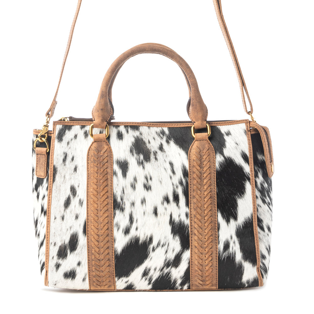 Myra Speckled Range Hairon Leather Concealed Carry Bag in Arctic Storm Myra USA