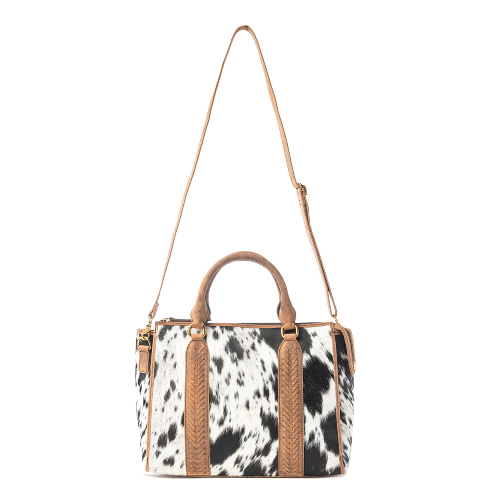 Myra Speckled Range Hairon Leather Concealed Carry Bag in Arctic Storm Myra USA