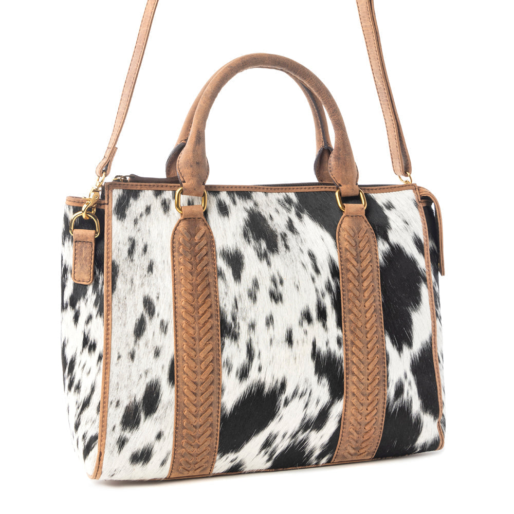 Myra Speckled Range Hairon Leather Concealed Carry Bag in Arctic Storm Myra USA