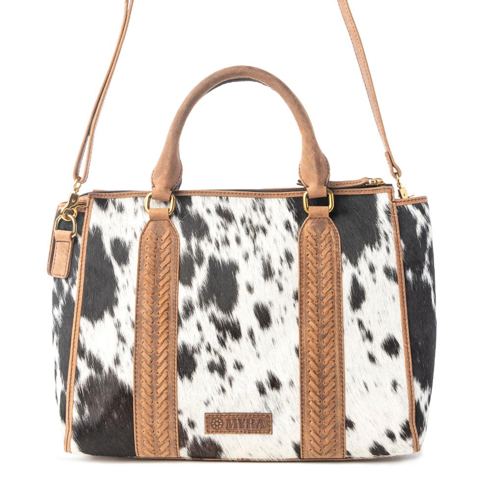 Myra Speckled Range Hairon Leather Concealed Carry Bag in Arctic Storm Myra USA