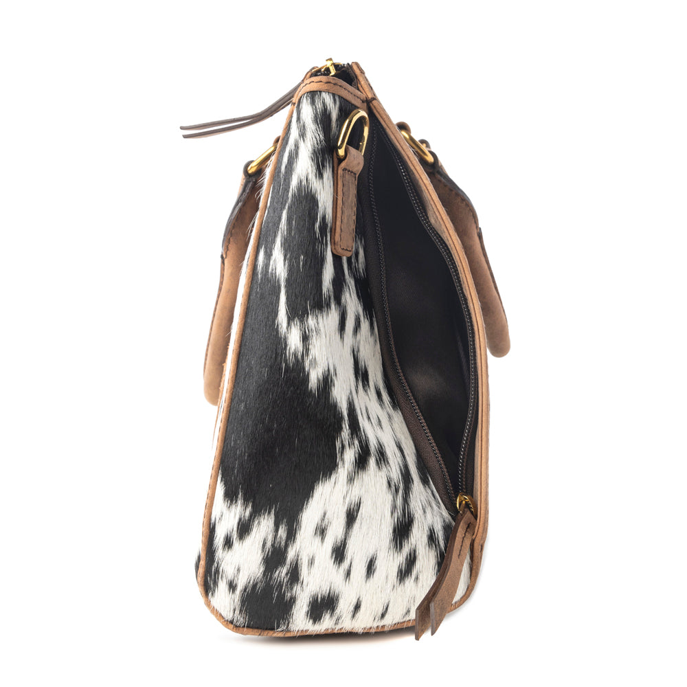 Myra Speckled Range Hairon Leather Concealed Carry Bag in Arctic Storm Myra USA