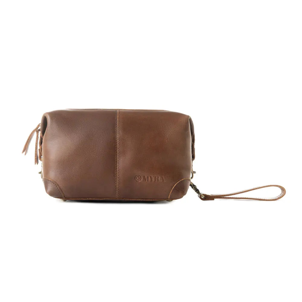 Myra Drifter Leather Dopp Kit for Men in brown Myra USA