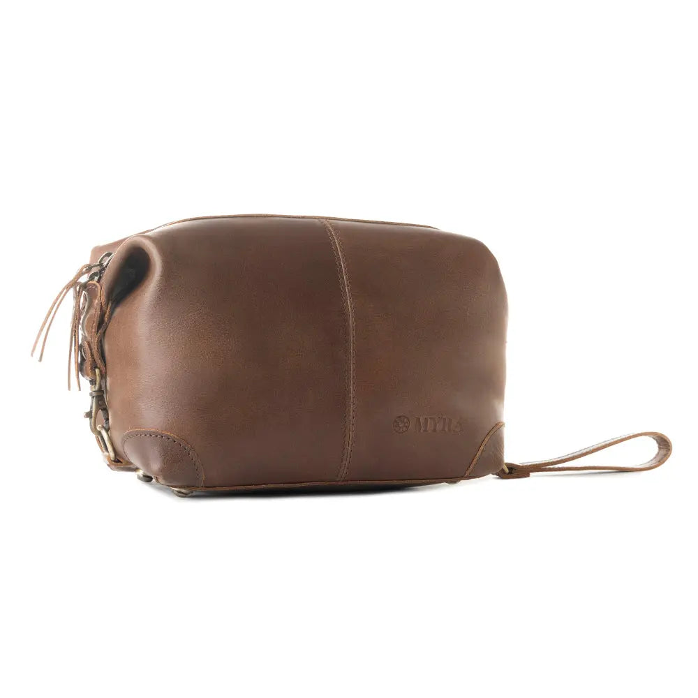 Myra Drifter Leather Dopp Kit for Men in brown Myra USA