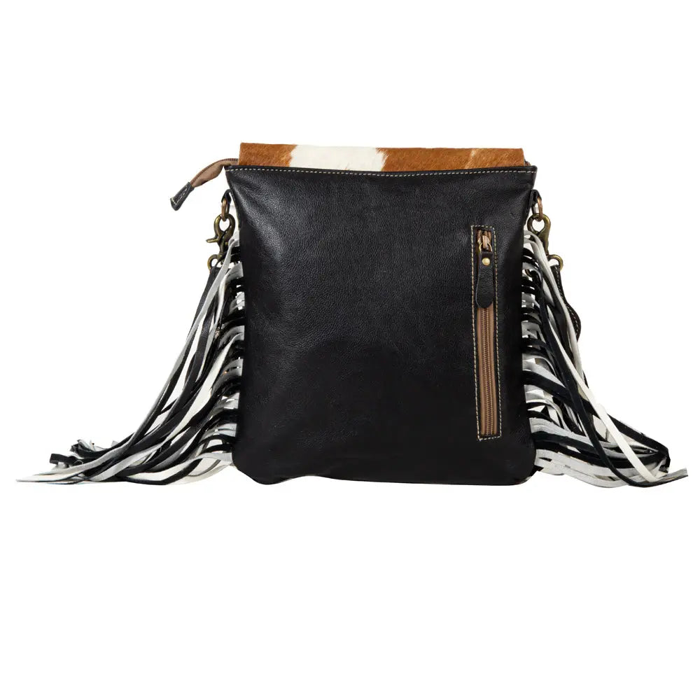 Stratford Trail Fringed Concealed-Carry Bag In Brown & White Myra USA