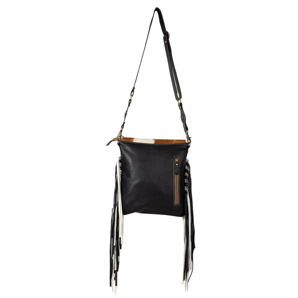 Stratford Trail Fringed Concealed-Carry Bag In Brown & White Myra USA