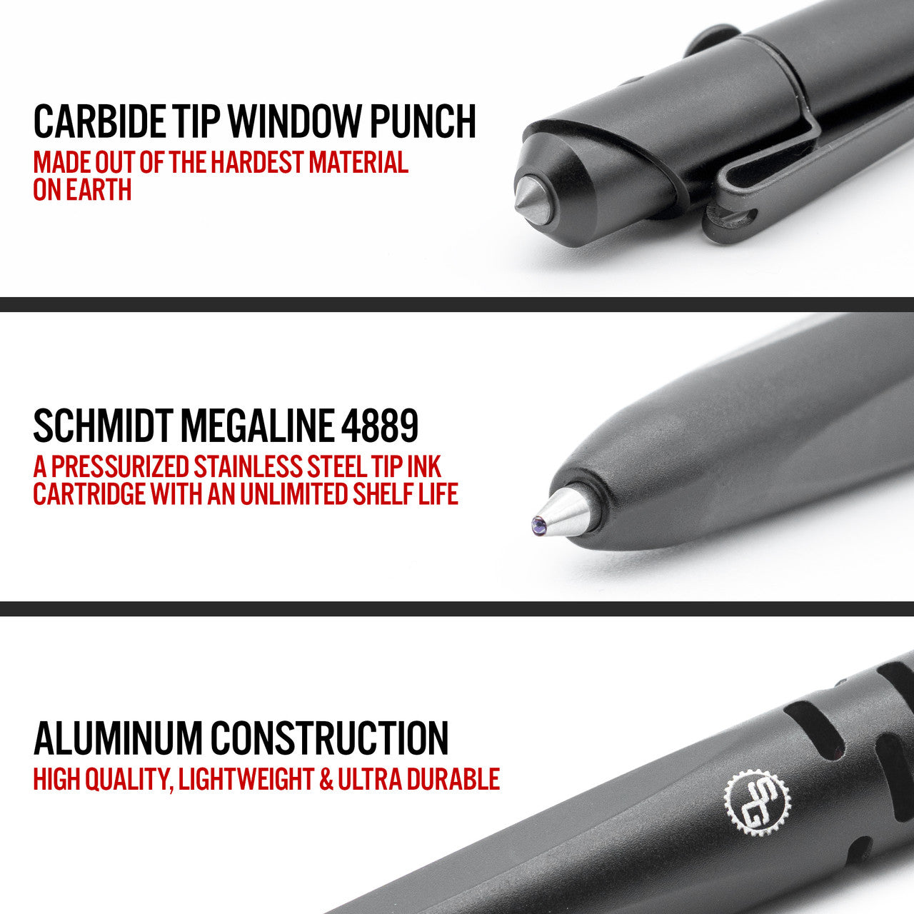 SKRAWL Tactical Pen Clip & Carry