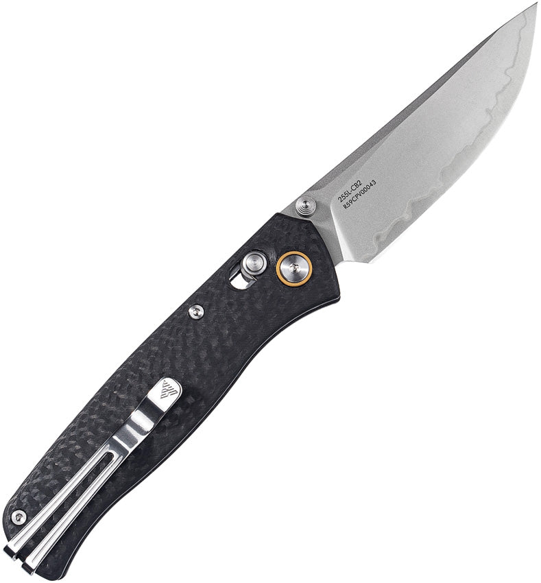 SRM 255L-CB2 Carbon Fiber Ambi-Lock 140Cr Folding Knife