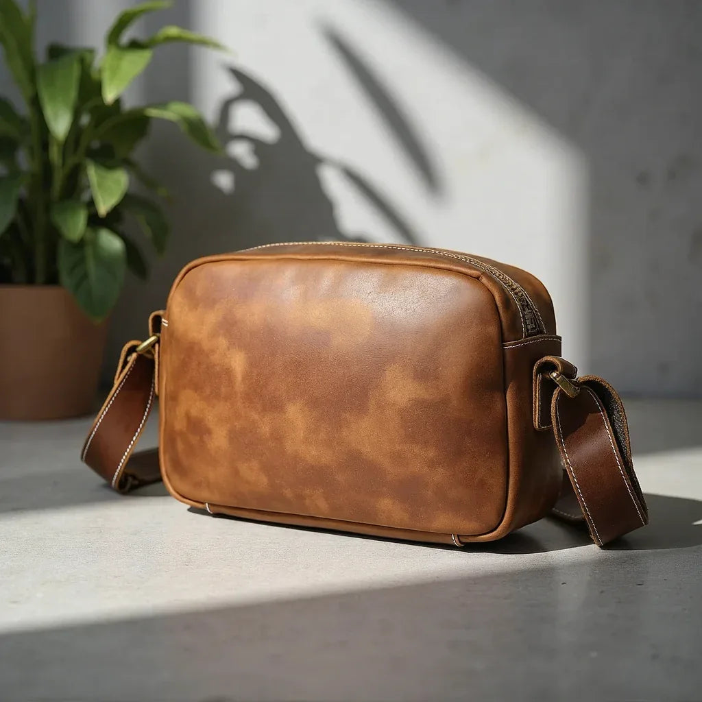 Soren Vintage Leather Crossbody Bag Sling | Versatile and Durable Leather Bag STEEL HORSE LEATHER