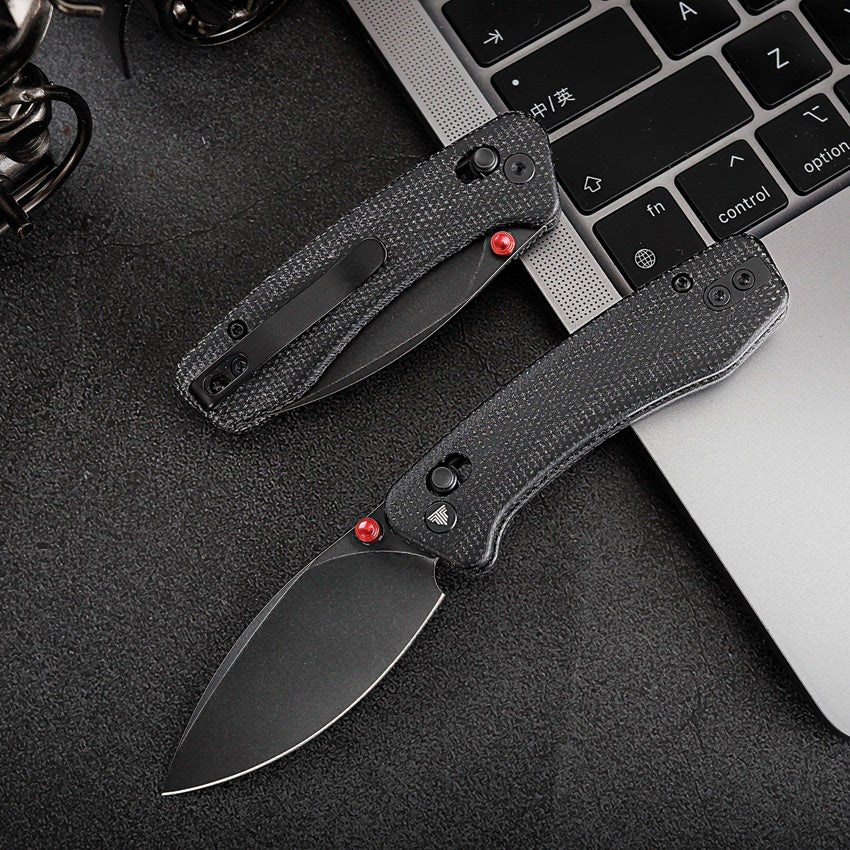 Trivisa Koala Small Black Bohler N690 Crossbar Lock Folding Knife