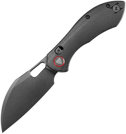 Trivisa Batwing Black Crossbar Lock Folding Knife Clip & Carry