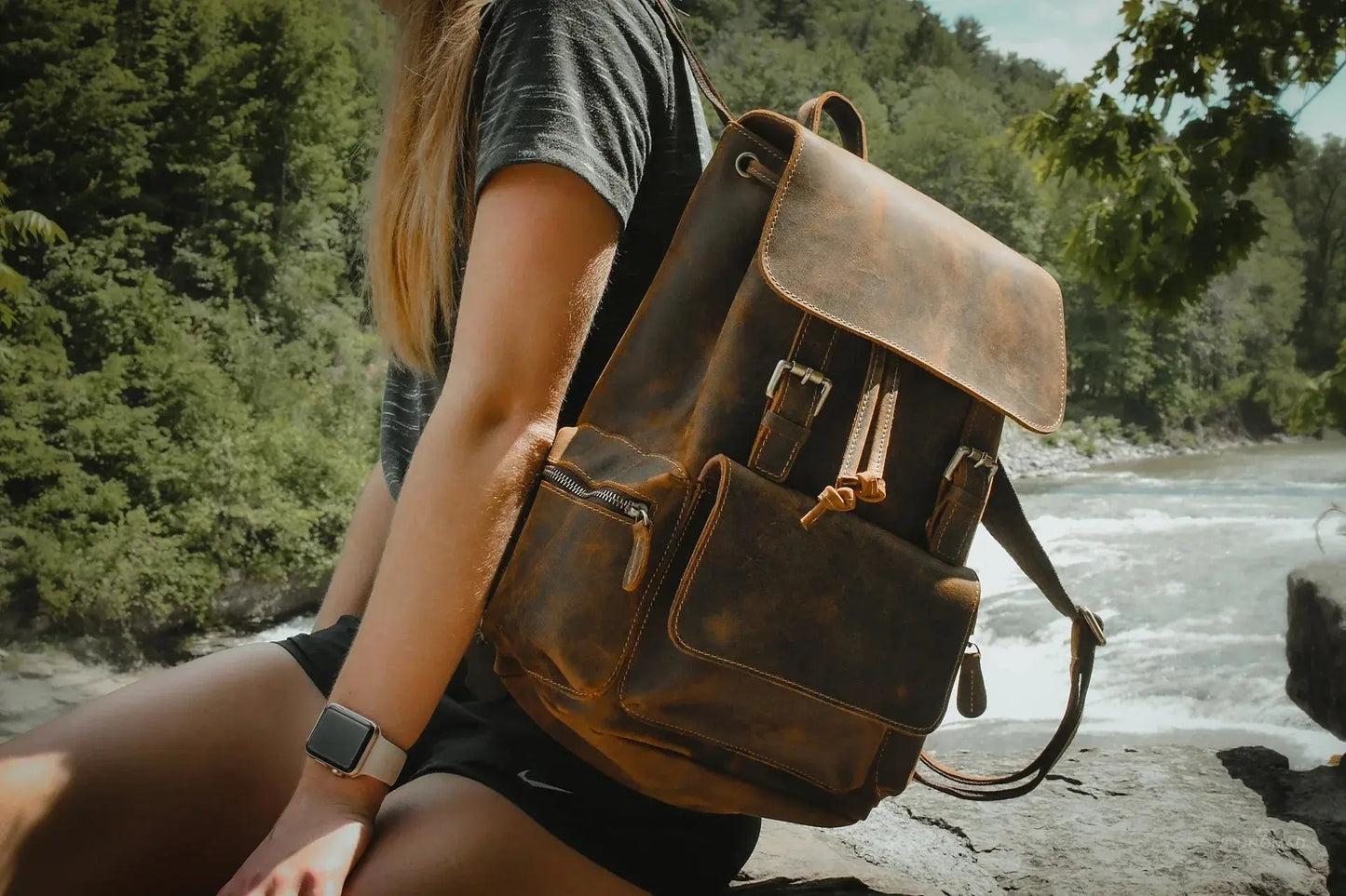 The Hagen Backpack | Vintage Leather Backpack STEEL HORSE LEATHER