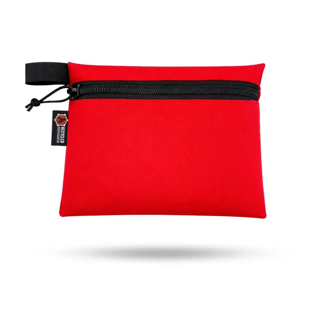 Recycled Firefighter Truckie Zippered Gear Pouch - Large