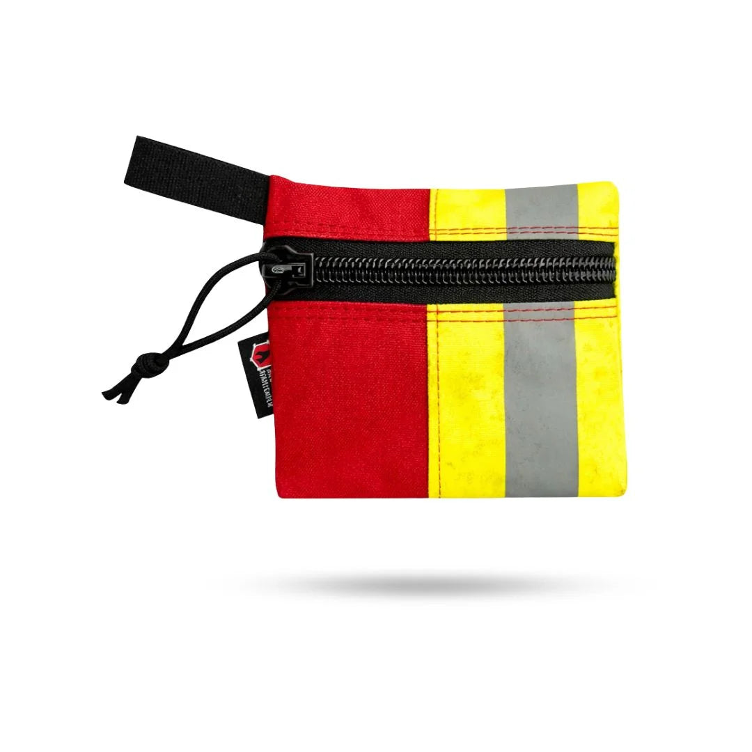 Recycled Firefighter Truckie Zippered Gear Pouch - Small