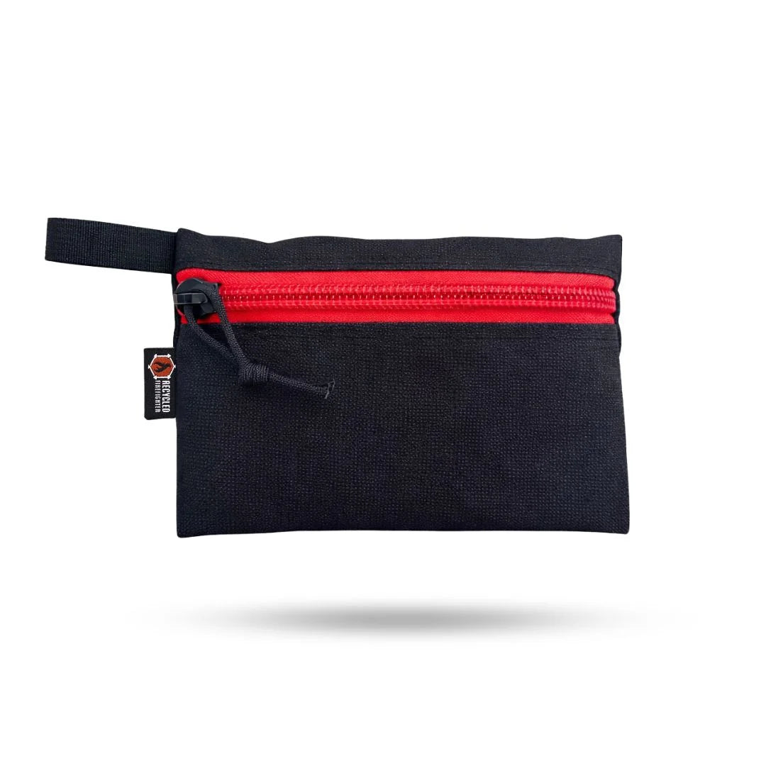 Recycled Firefighter Truckie Zippered Gear Pouch - Medium