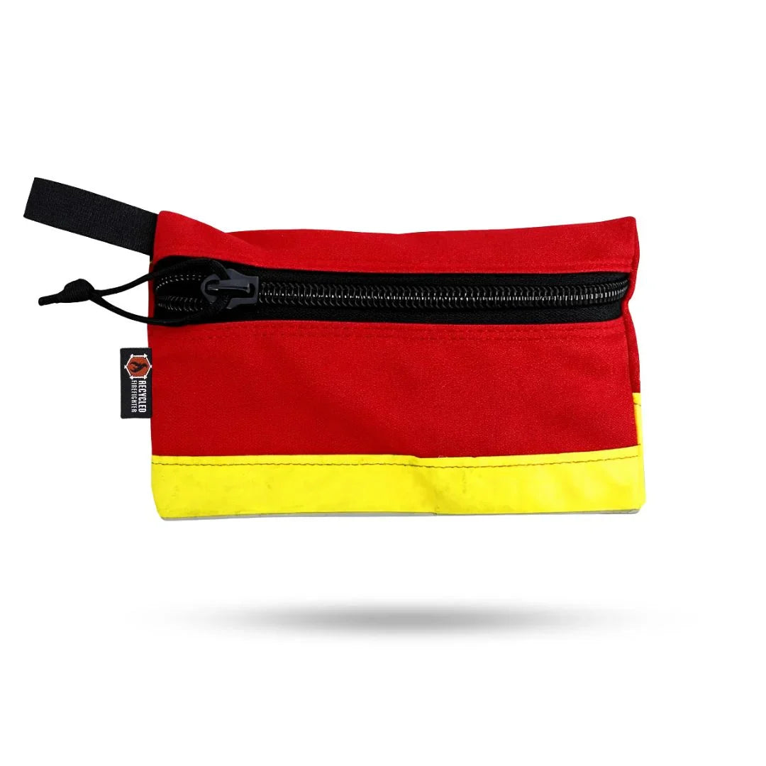 Recycled Firefighter Truckie Zippered Gear Pouch - Medium