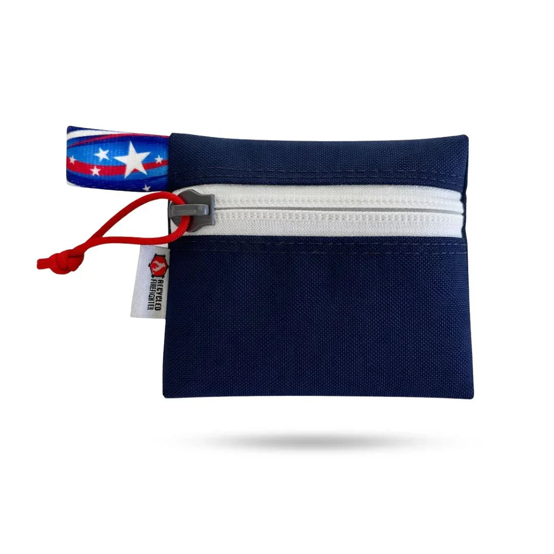 Recycled Firefighter Truckie Zippered Gear Pouch - Small