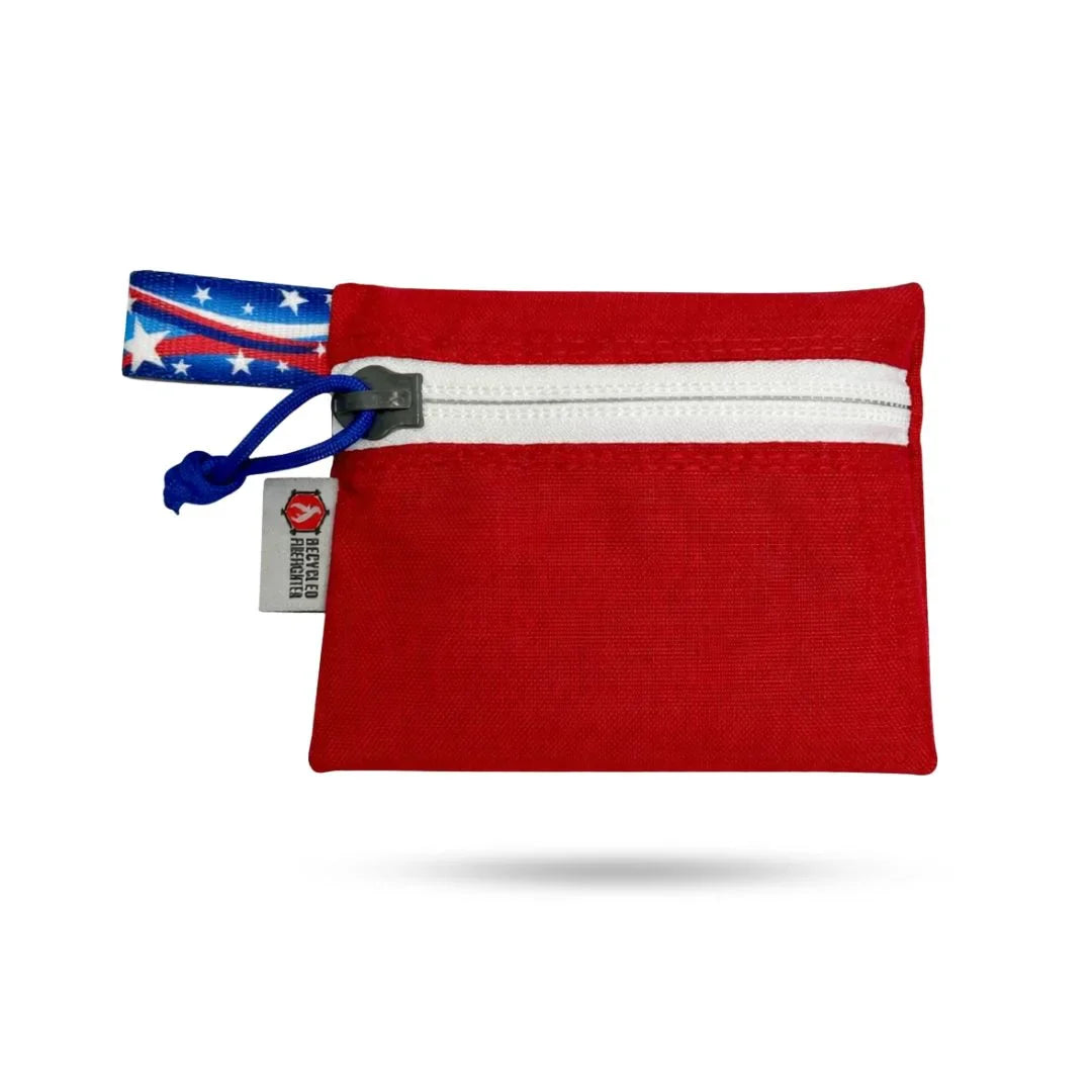 Recycled Firefighter Truckie Zippered Gear Pouch - Small