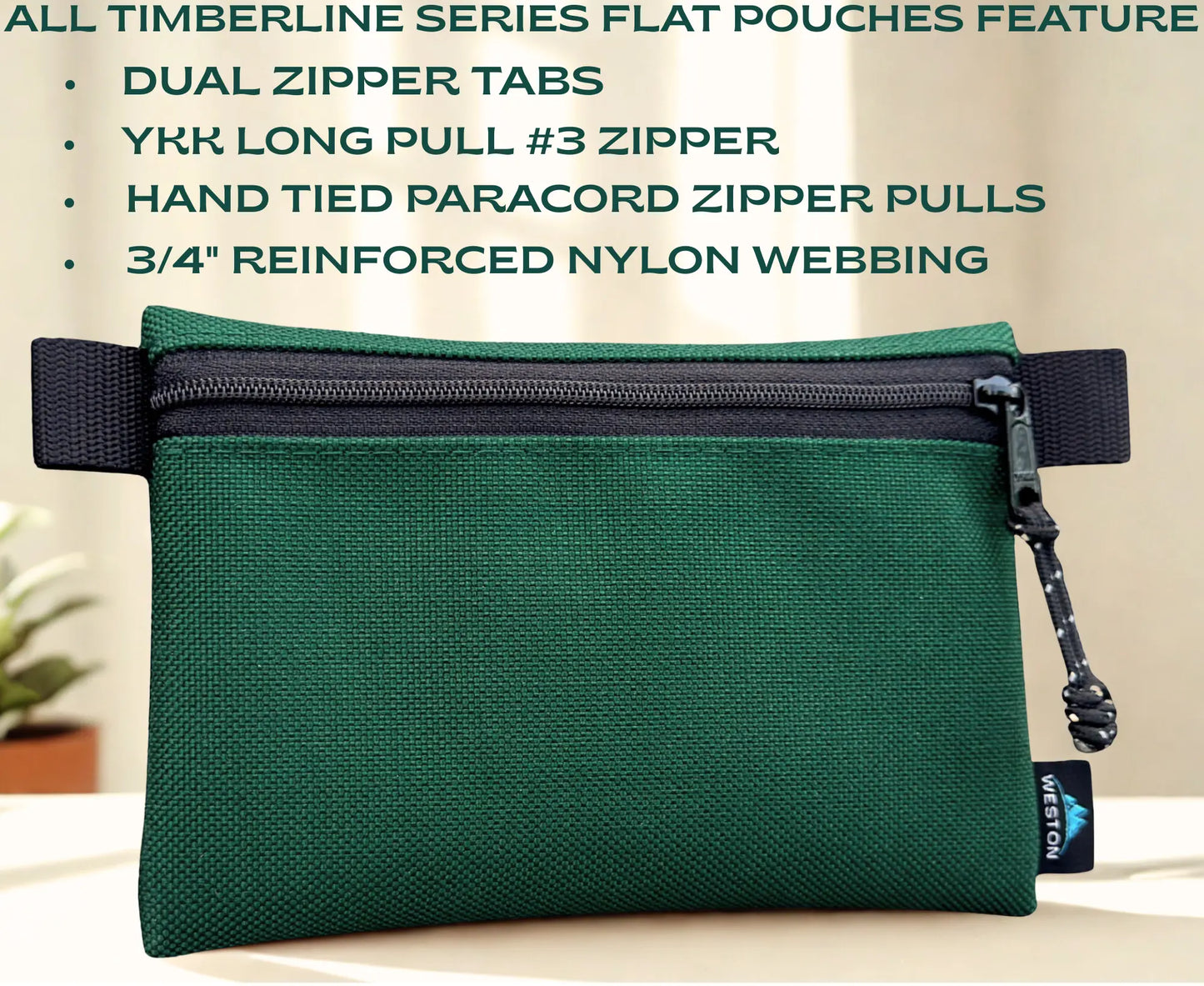 Cordura® Timberline Series Mid-Size Zip Pouches – Built for Hiking, Camping, EDC