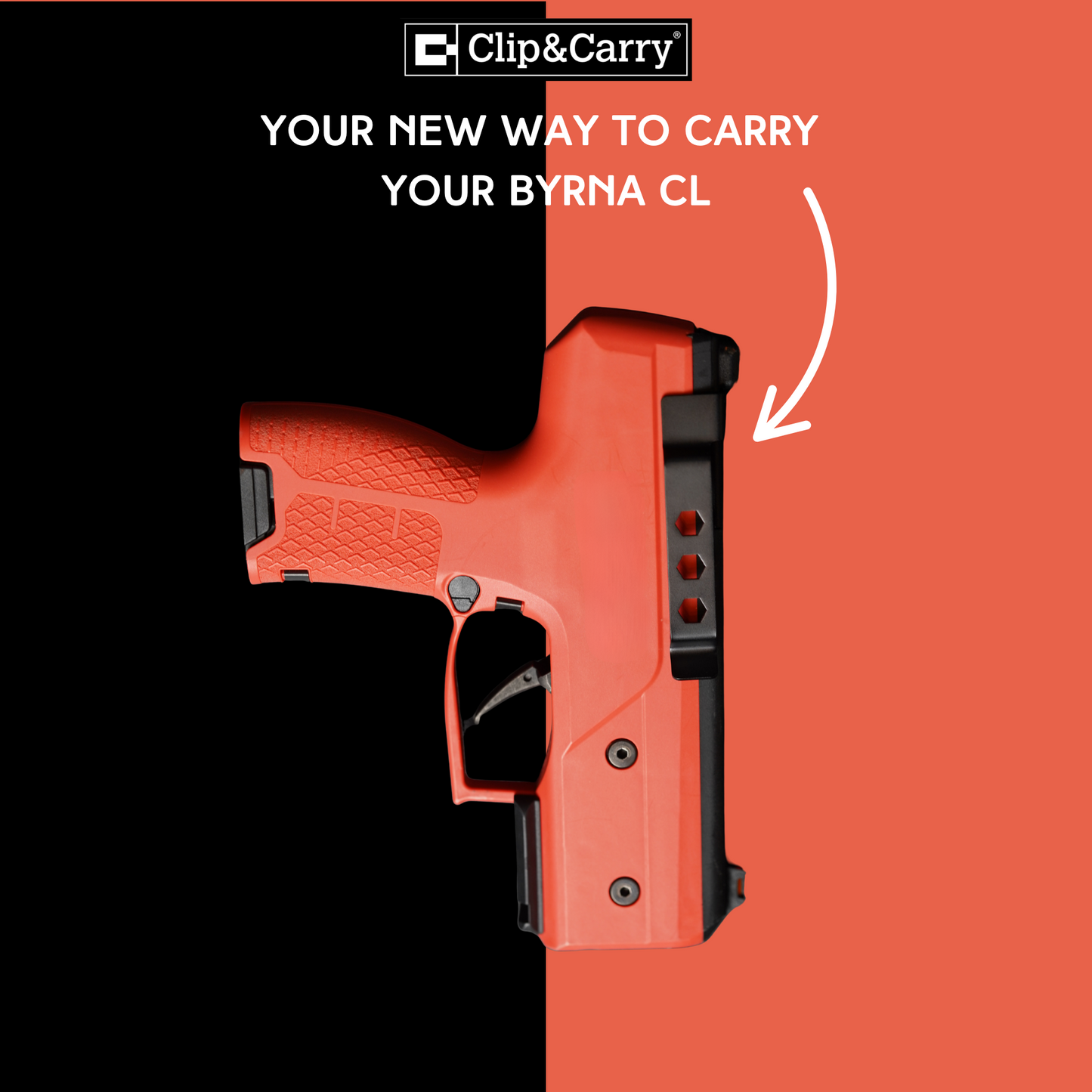 CL-Qlip Stainless Steel IWB Belt Clip for Byrna CL