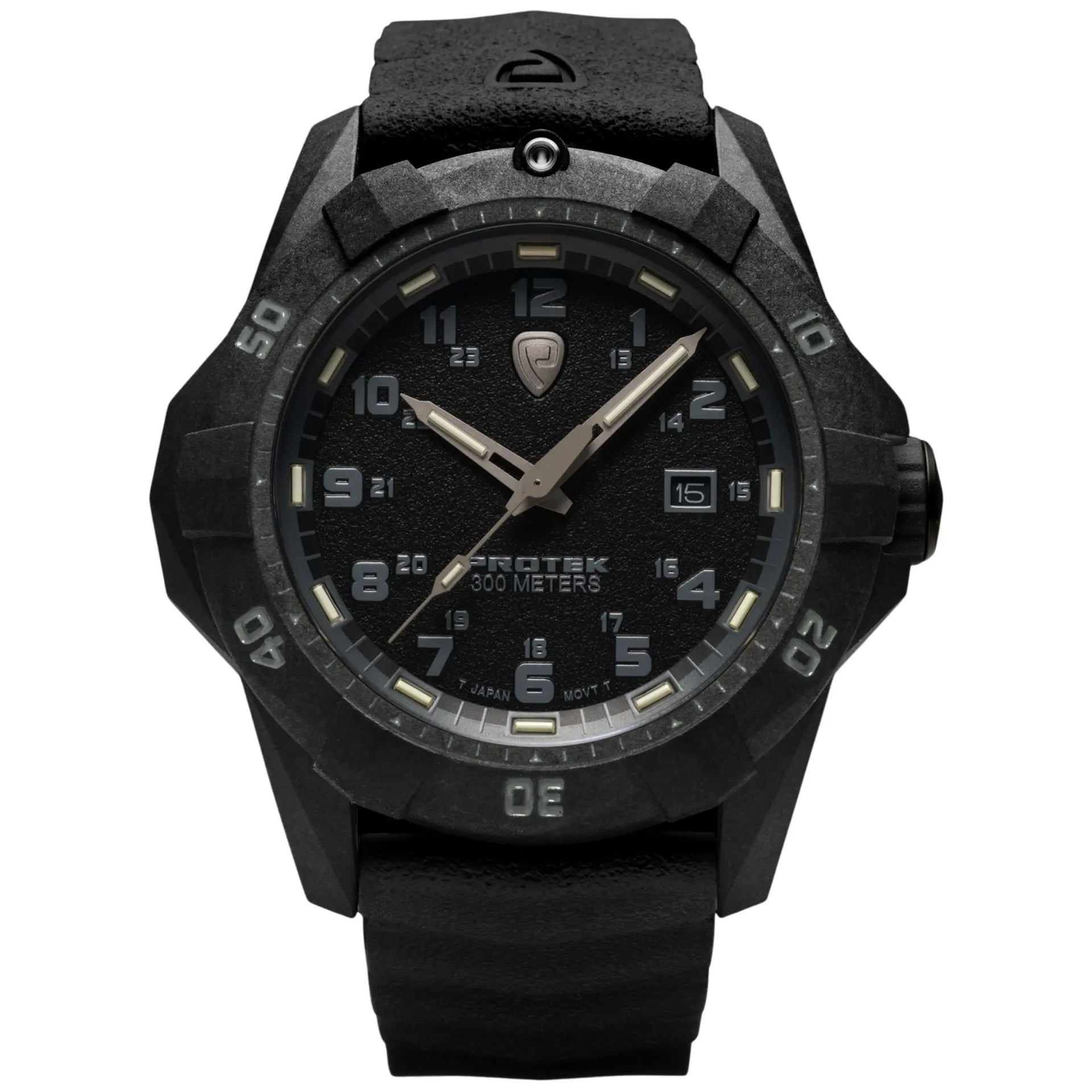 Tritium Illuminated Carbon 42MM Dive Watch PT1001