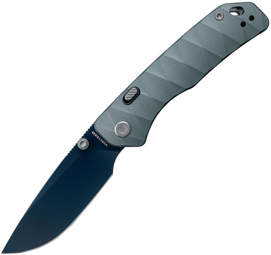 Vosteed Marten Gray Button Linerlock Lock Knife